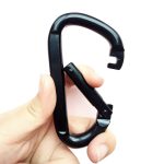 10 Stück D-förmige Aluminium-Karabiner zum Aufhängen im Freien, Schnalle für Wasserflaschen – Bild 4