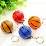 5 Stück Kunststoff-Mini-Basketball-Schlüsselanhänger für Herren, Auto-Schlüsselanhänger, Sport-Souvenir, Urlaubsgeschenk, zufällige Farblieferung, Basketball Shape – Bild 2
