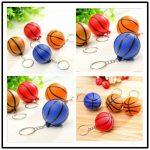 5 Stück Kunststoff-Mini-Basketball-Schlüsselanhänger für Herren, Auto-Schlüsselanhänger, Sport-Souvenir, Urlaubsgeschenk, zufällige Farblieferung, Basketball Shape – Bild 4