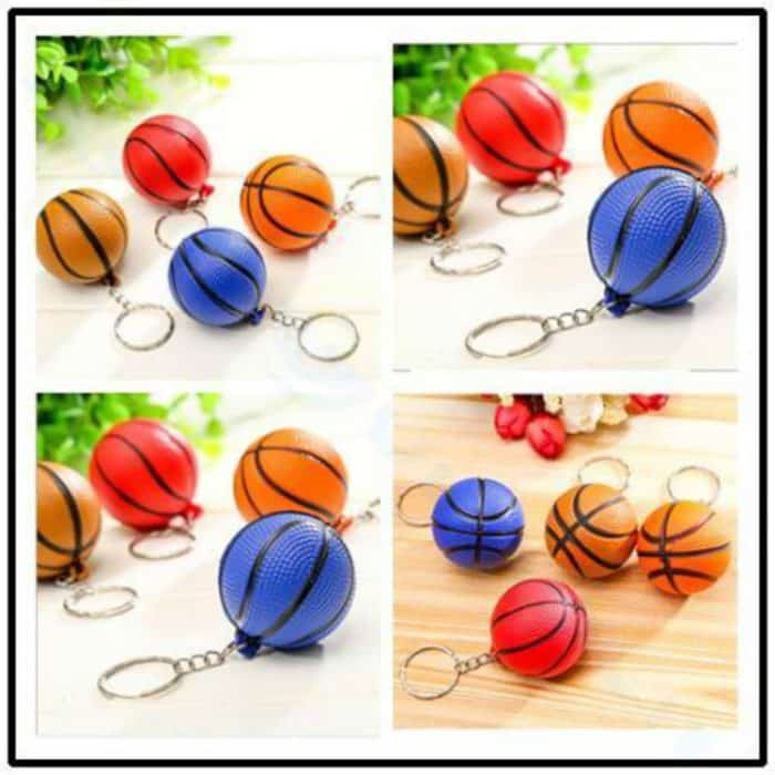 5 Stück Kunststoff-Mini-Basketball-Schlüsselanhänger für Herren, Auto-Schlüsselanhänger, Sport-Souvenir, Urlaubsgeschenk, zufällige Farblieferung, Basketball Shape – Bild 4