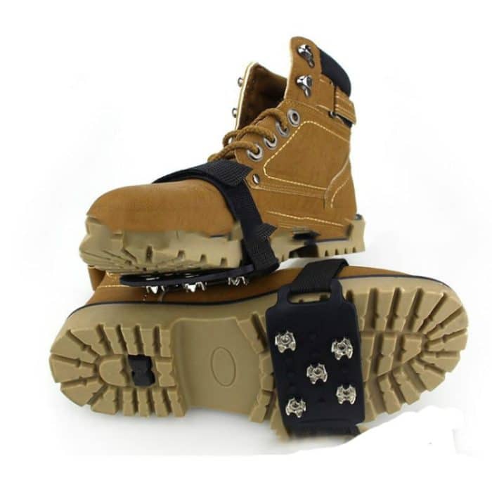 TBD0423124501A.jpg 1 Paar rutschfeste Schuhüberzüge aus Silikon mit 5 Zähnen zum Schnüren, für den Außenbereich, für Eis, Schnee, Boden – Bild 1