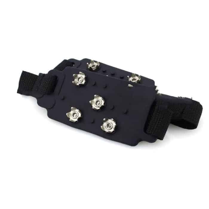 1 Paar rutschfeste Schuhüberzüge aus Silikon mit 5 Zähnen zum Schnüren, für den Außenbereich, für Eis, Schnee, Boden – Bild 3