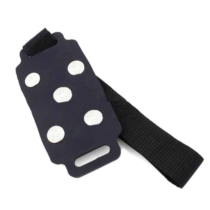 1 Paar rutschfeste Schuhüberzüge aus Silikon mit 5 Zähnen zum Schnüren, für den Außenbereich, für Eis, Schnee, Boden – Bild 5