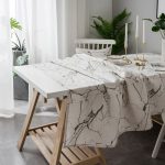 Marmormuster, minimalistischer Tischdeckenbezug, Tischdecke, Baumwollleinen, staubdichtes Schranktuch, 60x60cm, 90x90cm, 100x140cm, 140x140cm, 140x160cm, 140x180cm, 140x200cm, 140x220cm, 140x250cm, 140x260cm, 140x300cm – Bild 3