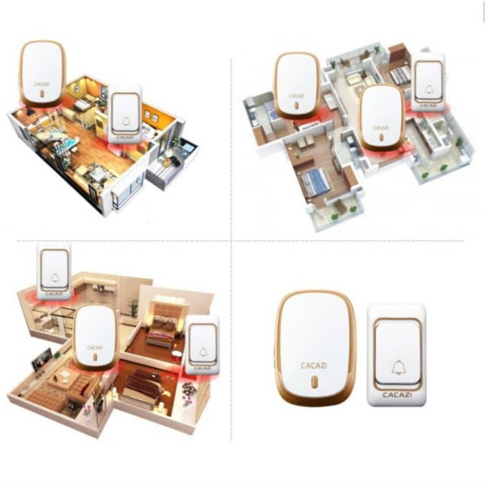 CACAZI K01 Pager Wireless Smart Music Türklingel, zufällige Farblieferung, US / EU / UK Stecker – Bild 6