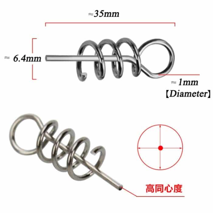 Luya Zubehör Federstift für Lock Pin Soft Bait, 1.5CM 50 PCS, 3.5CM 50 PCS, 1.5CM 100 PCS, 3.5CM 100 PCS – Bild 6