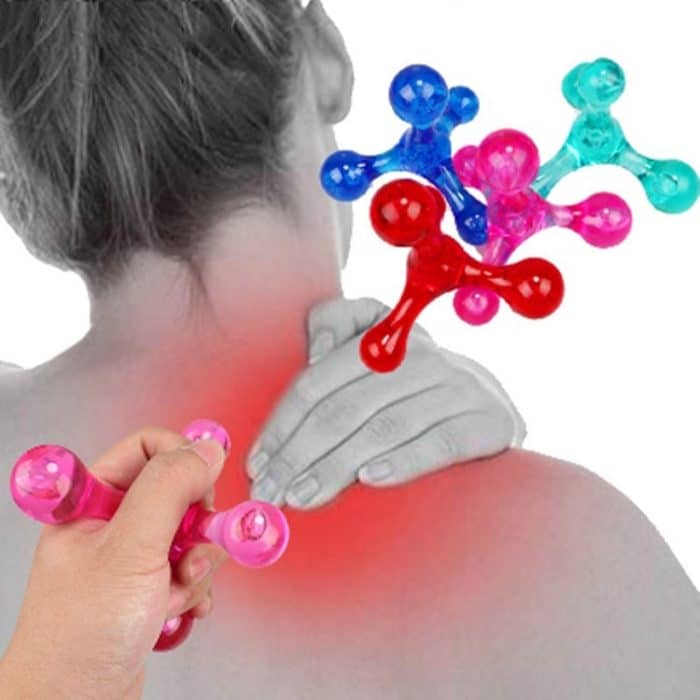 Frosch-Massagegerät, manuelles Balance-Vier-Ball-Massagegerät, Taillenmassageball, H-shaped Light Blue, H-shaped Light Pink, Four-ball Pink, Four-ball Blue, Four-ball Green, Four-ball Red – Bild 6