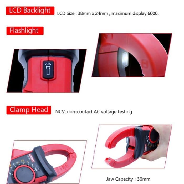 600A Digital-Zangenmessgerät AC-DC-Spannungsdetektor, UT216A 600A, UT216B 600A, UT216C 600A – Bild 4