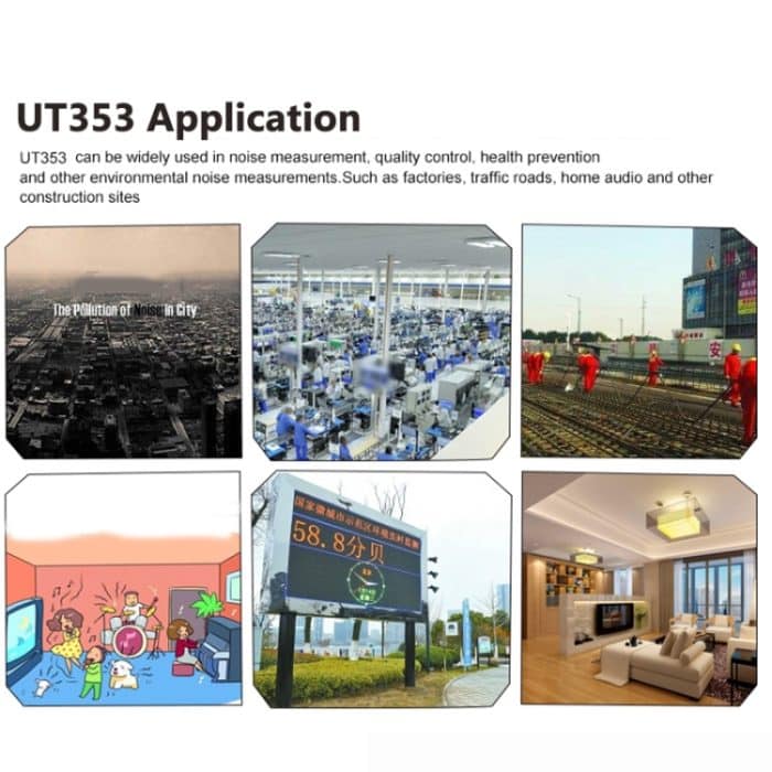 UNI-T UT353 30 ~ 130 dB Geräuschmessgerät Audio-Schallpegelmesser – Bild 6