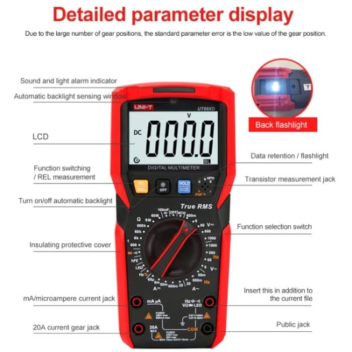Digitales Hochpräzisions-Multimeter, Digitalanzeige-Multimeter, UNI-T UT89X, UNI-T UT89XD, UNI-T UT89XE – Bild 5