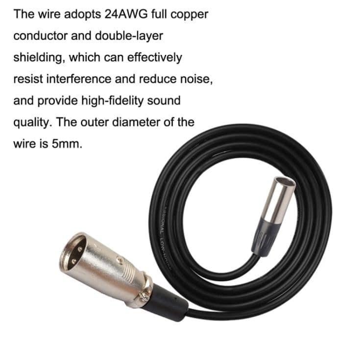 Xlrmini Caron-Stecker auf Mini-Stecker-Ausgleichskabel für 48-V-Soundkarten-Mikrofon-Audiokabel, 0.5m, 1m, 1.5m, 2m, 3m, 5m, 10m – Bild 4