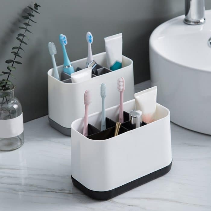 Abnehmbares Regal zur Aufbewahrung von Zahnbürsten und Zahnpasta für Toilettensets – Bild 7