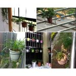 Balkonzaun Runder Blumenständer aus Metall Schmiedeeiserner Wand-Blumentopfständer, S, M, L, XL – Bild 6