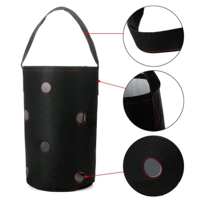 Vlies-Pflanzbeutel aus Filz zum Aufhängen von Erdbeeren mit nackten Wurzeln, 22 x 38 cm, 50 x 30 x 25 cm – Bild 4