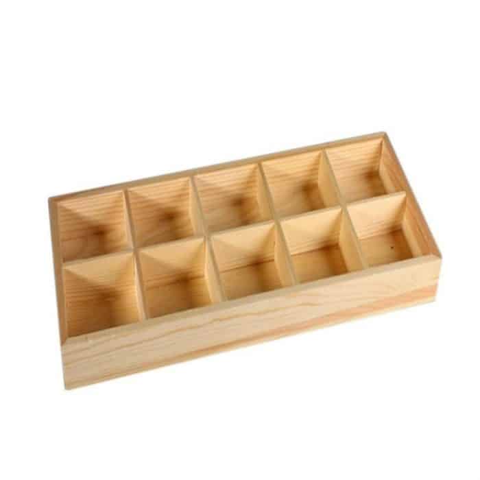 Sukkulente Holz-Aufbewahrungsbox, Landschaftsgarten-Dekoration, 3 Cells, 5 Cells, 6 Cells, 10 Cells – Bild 2