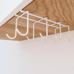 Hängender, nagelfreier Trennbecherhalter, kreativer Aufbewahrungsständer für Küchenbedarf, 8 Hooks, 6 Hooks