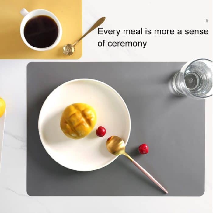 Nordischer Stil, lebensmittelechtes Silikon-Pad, Geschirr, umweltfreundliches Isolierpad, Tischset, Green, Orange, Beige, Sky Blue, Dark Gray – Bild 6