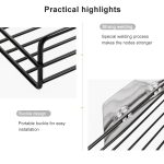 Schmiedeeisernes Badezimmerregal zur Wandmontage, Free Punch-Toilettenregal, Square (Black), Square (White) – Bild 3