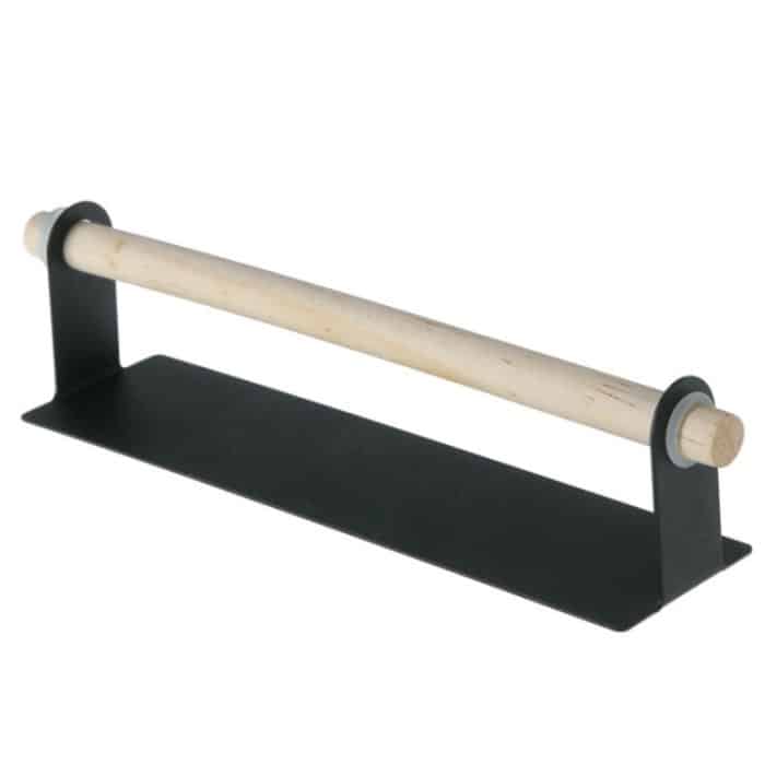 Nicht perforierter Küchenpapierhalter, Lappenrollenpapier-Aufbewahrungsregal, Toiletten- und Badezimmer-Handtuchhalter, Black, White – Bild 2