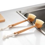 Home Kitchen Holz-Antihaft-Öl-Waschtopfbürste mit langem Griff, Spülbürste – Bild 5