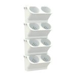 Innendekoration, Pflanzenwand, Blumentopf, Wohnzimmer, Balkon, vertikaler grüner Pflanzkasten, Stereo-Kombination, Wand-Hängetopf, Größe: 24 x 14 x 57 cm, 24x14x57cm(White), 24x14x57cm(Light Green), 24x14x57cm(Dark Green)