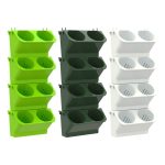 Innendekoration, Pflanzenwand, Blumentopf, Wohnzimmer, Balkon, vertikaler grüner Pflanzkasten, Stereo-Kombination, Wand-Hängetopf, Größe: 24 x 14 x 57 cm, 24x14x57cm(White), 24x14x57cm(Light Green), 24x14x57cm(Dark Green) – Bild 2