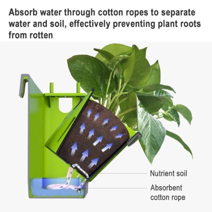 Innendekoration, Pflanzenwand, Blumentopf, Wohnzimmer, Balkon, vertikaler grüner Pflanzkasten, Stereo-Kombination, Wand-Hängetopf, Größe: 24 x 14 x 57 cm, 24x14x57cm(White), 24x14x57cm(Light Green), 24x14x57cm(Dark Green) – Bild 4