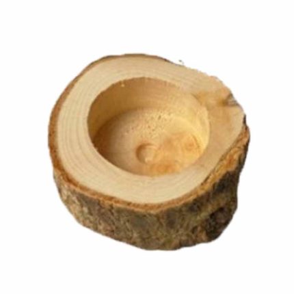 3 Stück Mini-Naturscheit, rund, für Zuhause, Büro, Garten, Dekoration, Sukkulententopf, Kerzenhalter, kleine Bonsai-Heimdekoration, S, M, L