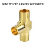 TV-Stecker auf 2x Buchse, Antenne, Antennenstecker, Koaxialkabel-Adapter – Bild 3