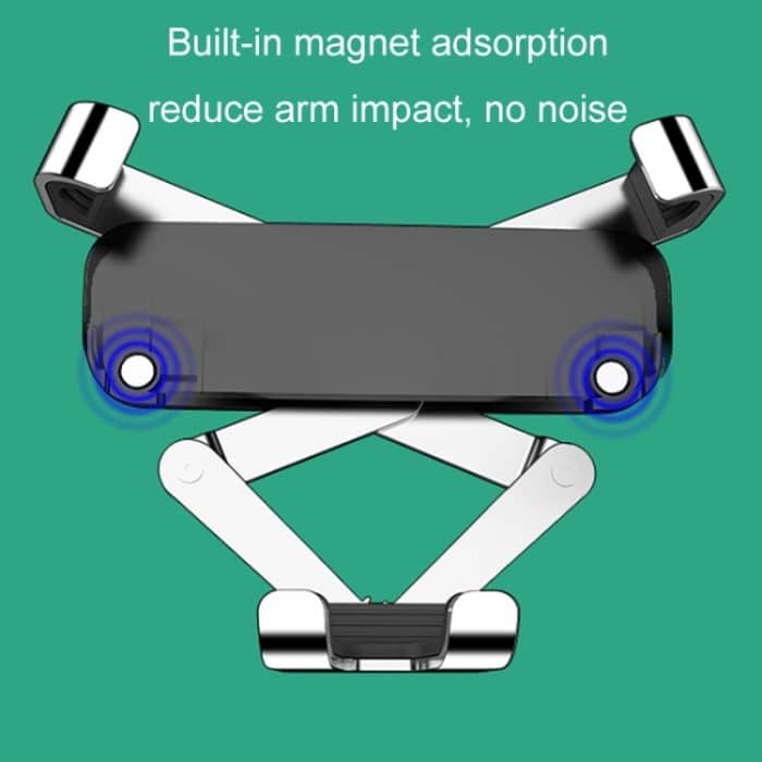 650 Fahrzeugmontierte Mobiltelefon-Schwerkrafthalterung, Luftauslass-Navigationshalterung, Silver, Black, Paste Silver, Paste Black – Bild 6