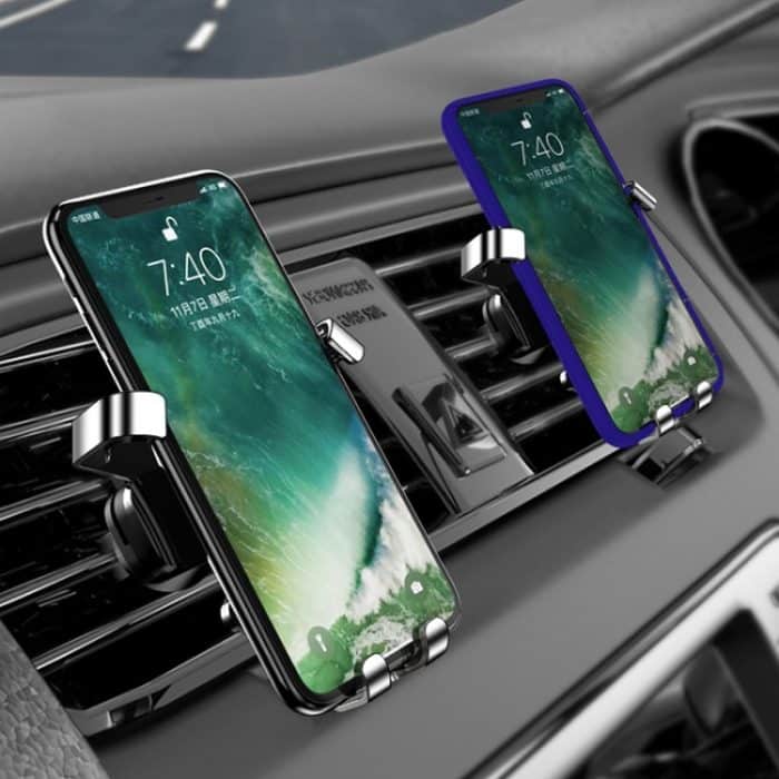 650 Fahrzeugmontierte Mobiltelefon-Schwerkrafthalterung, Luftauslass-Navigationshalterung, Silver, Black, Paste Silver, Paste Black – Bild 10