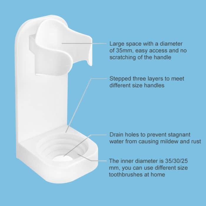 5 Stück elektrischer Zahnbürstenhalter, universeller Zahnbürstenhalter, Badezimmer-Aufbewahrungsregal, Electric Toothbrush Holder 1 – Bild 3