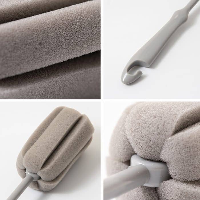 3 Stück Tassenbürste, Isolierbecher, Saugflasche, Schwammwischer, leicht zu reinigen, Küchenschwammwischer, Long, Short – Bild 3