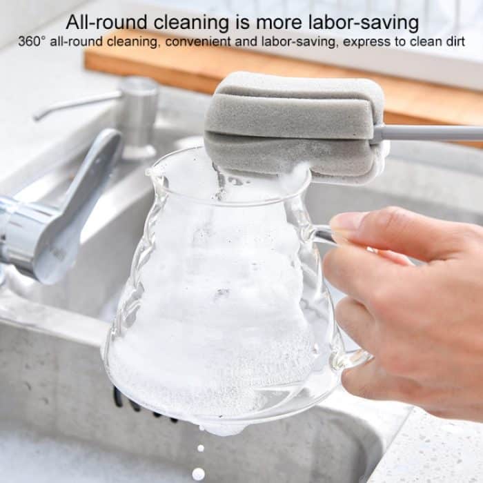 3 Stück Tassenbürste, Isolierbecher, Saugflasche, Schwammwischer, leicht zu reinigen, Küchenschwammwischer, Long, Short – Bild 4