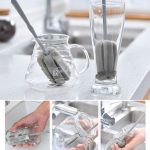 3 Stück Tassenbürste, Isolierbecher, Saugflasche, Schwammwischer, leicht zu reinigen, Küchenschwammwischer, Long, Short – Bild 5
