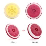 Blumenmuster Kunststoff Mikrowellenherd Atmungsaktive spritzwassergeschützte Lebensmittelabdeckung Faltbare Frischhalteabdeckung Zufällige Farblieferung – Bild 2