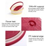 Blumenmuster Kunststoff Mikrowellenherd Atmungsaktive spritzwassergeschützte Lebensmittelabdeckung Faltbare Frischhalteabdeckung Zufällige Farblieferung – Bild 4