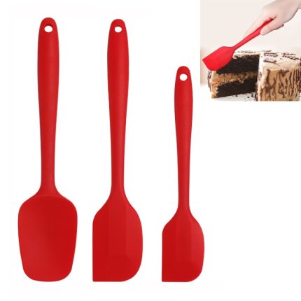 3-in-1-Silikonspatel, Kuchencremespatel, Backwerkzeug-Set