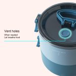 Runde tragbare, isolierte, unterteilte Lunchbox für Studenten, Büroangestellte, beheizte Mikrowelle, Bento-Box, Single Layer, Double Layer – Bild 3