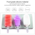 Silikon-Cartoon-selbstgemachte handgemachte DIY-Eiscreme-Eis am Stiel-Form mit Deckel, Farbe zufällige Lieferung, Fruit Woodpecker, Ice Cream, Snowman Hippo Bunny – Bild 5