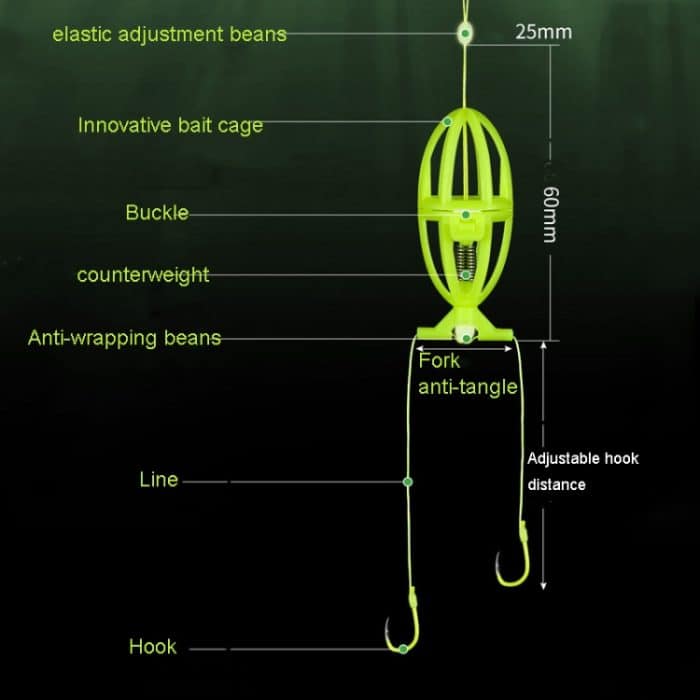 2 Sätze Doppelhaken ISEAMA Explosive Hook Bighead Carp Feeder für Handrute und Wurfrute, 11, 12, 13, 14 – Bild 6