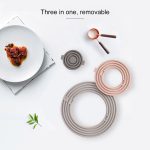 3-in-1 rundes Silikon-Wärmeisolationspad, hochtemperaturbeständig, multifunktionales Geschirr-Pad, Kombinations-Topf-Pad-Untersetzer, F1, F2, F3, F4, F5, F6, L1, L2, L3, L4, L5, L6 – Bild 7