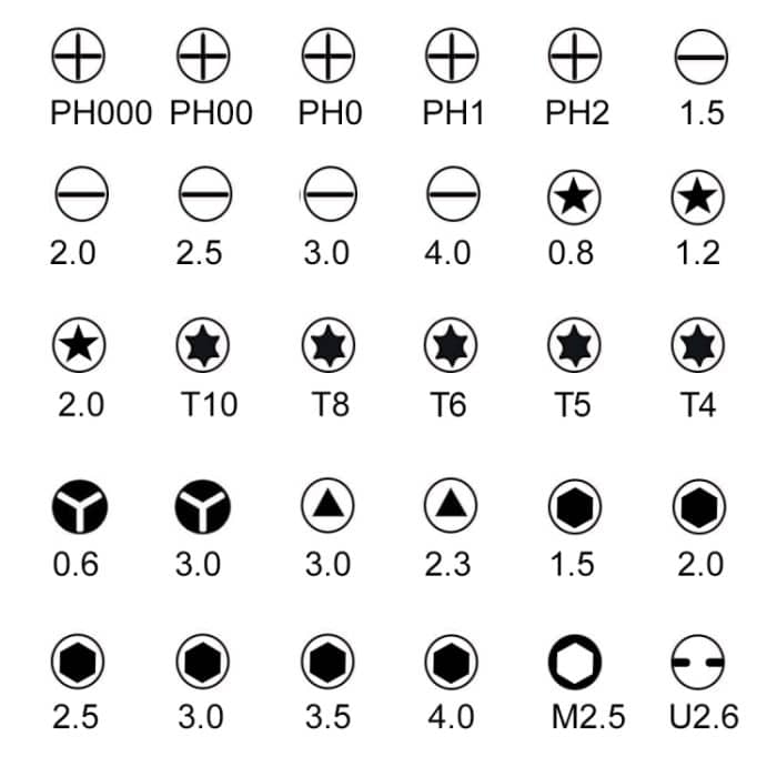 32-in-1-CRV-Stahl-Handy-Demontage-Reparaturwerkzeug, Multifunktions-Kombi-Schraubendreher-Set, Yellow, Gray Green, Red – Bild 11
