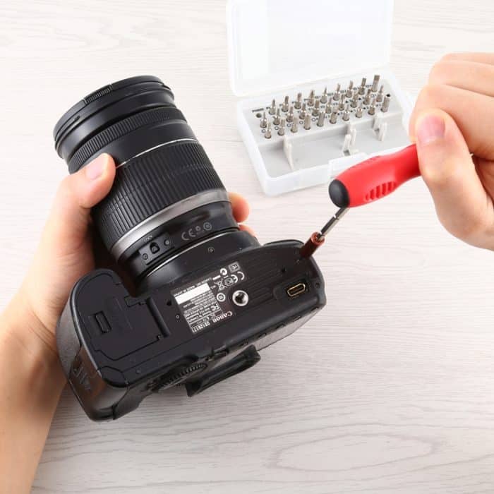 32-in-1-CRV-Stahl-Handy-Demontage-Reparaturwerkzeug, Multifunktions-Kombi-Schraubendreher-Set, Yellow, Gray Green, Red – Bild 12