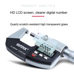 Digitalanzeige Außendurchmesser Mikrometer 0,001 mm Hochpräzises elektronisches Spiralmikrometer Dickenmessgerät, 0-25mm, 25-50mm, 50-75mm, 75-100mm – Bild 3