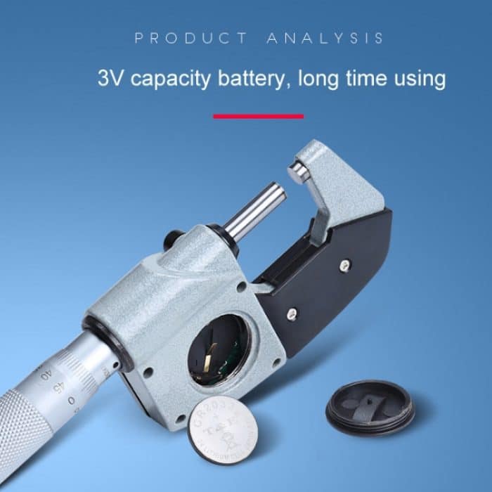 Digitalanzeige Außendurchmesser Mikrometer 0,001 mm Hochpräzises elektronisches Spiralmikrometer Dickenmessgerät, 0-25mm, 25-50mm, 50-75mm, 75-100mm – Bild 6