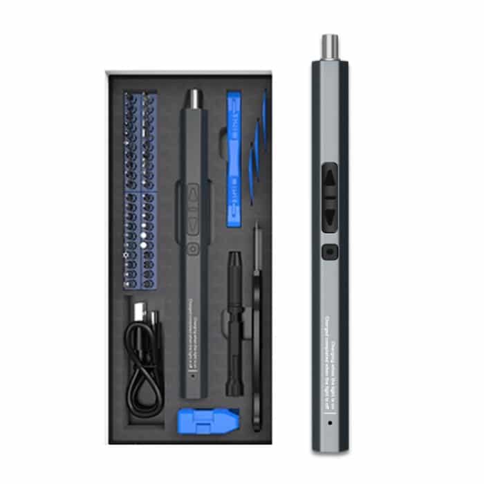 51-in-1 wiederaufladbares Mini-Elektroschrauber-Set mit 3LED-Beleuchtung, 51 In 1 Blue, 51 In 1 Red, 51 In 1 Gray – Bild 1
