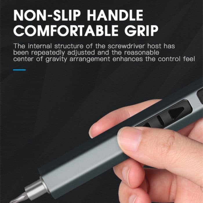 36-in-1 wiederaufladbares Mini-Elektroschrauber-Set mit 3LED-Beleuchtung, 36 In 1 Blue, 36 In 1 Red, 36 In 1 Gray – Bild 3