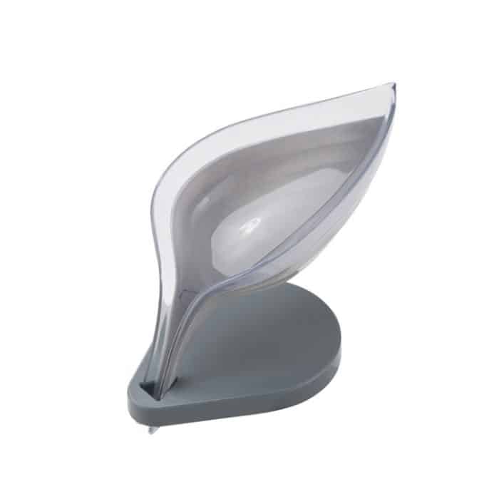 5 PCS Kreative Badezimmer Free Punching Sucker Transparent Leaf Drain Seife Aufbewahrungsbox – Bild 3