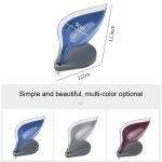 5 PCS Kreative Badezimmer Free Punching Sucker Transparent Leaf Drain Seife Aufbewahrungsbox – Bild 5